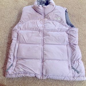 Women’s purple North Face puffer vest size medium